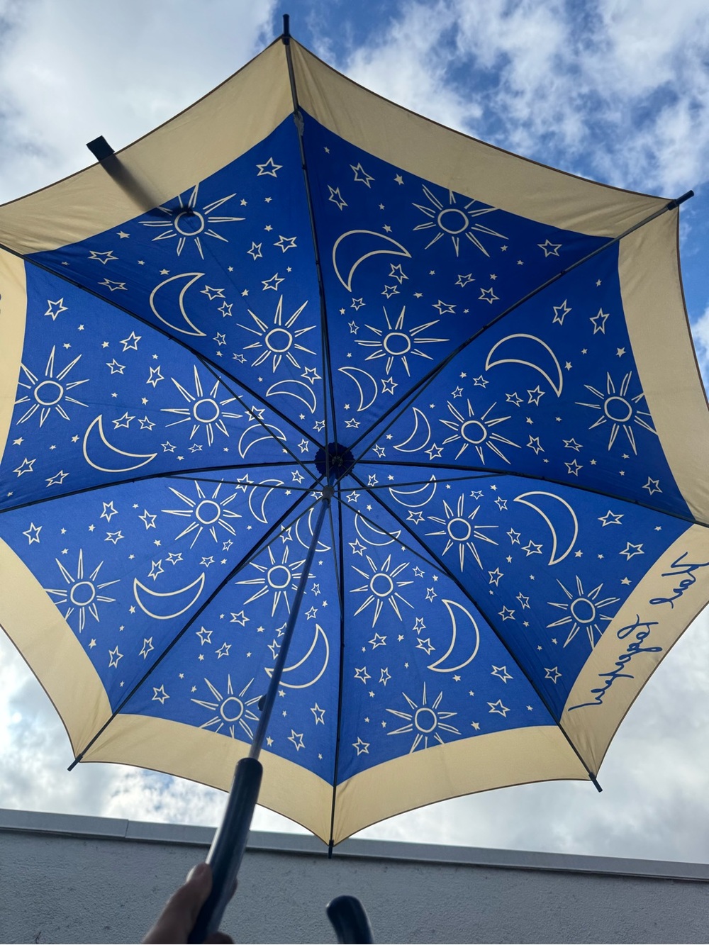 Vintage 90’s Karl Lagerfeld Sun, Moon & Stars Umbrella